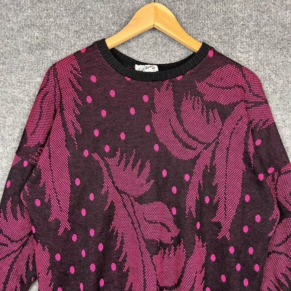 VINTAGE Enchante Floral Geometric USA MADE Women's polka dot Palm tree Size M - Picture 3 of 9